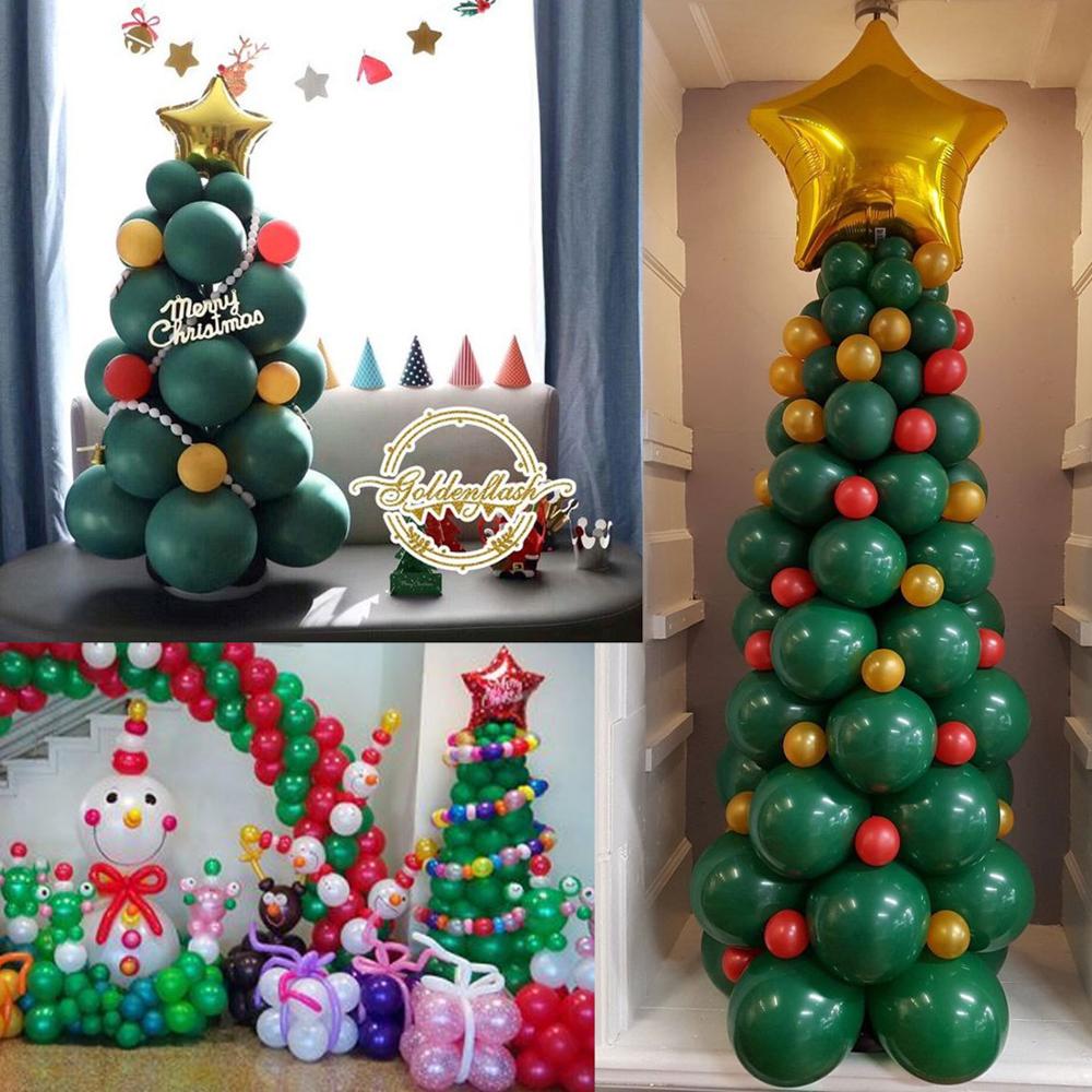 Guirnalda de globos de árbol de Navidad para niños, decoración navideña para el hogar,