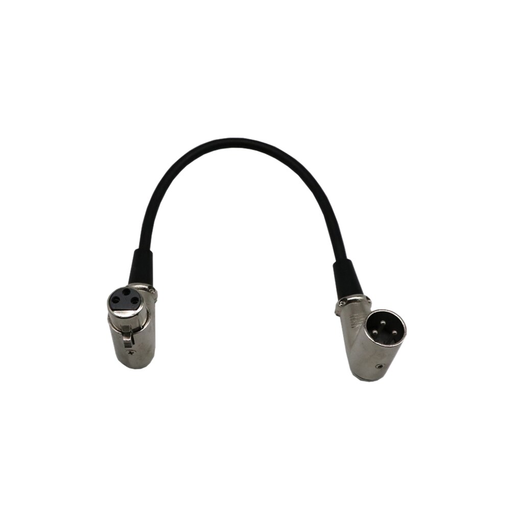 Xlr 3 Pin Stekker En Vrouwelijke Jack 90 Graden Schuine Microfoon Kabel-0.2