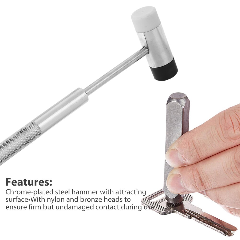 21pcs Round Mechanical Punch Set Steel Pin Hammer Brass Punch Pro Maintenance Tool Kit Leathercraft Leather Tools