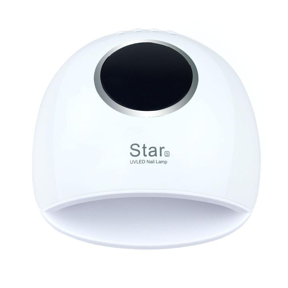 Star 5 – Lampe UV LED pour séchage de vernis à ongles, appareil de manucure intelligent, Double séchage de lumière, 72W: WHITE