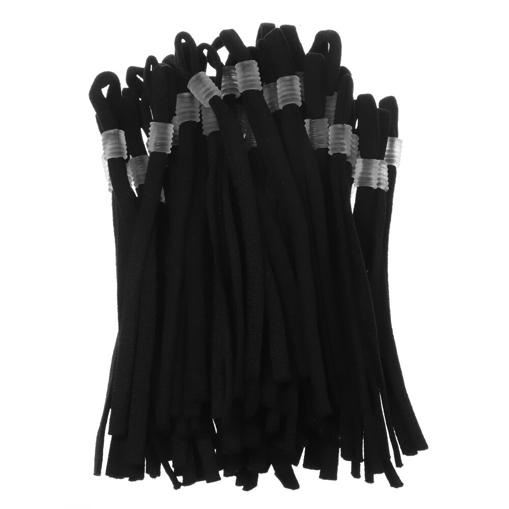 50 stuks verstelbare elastische koorden, gespen, rubberen band, rekkoorden voor doe-het-zelf maskers, naaiaccessoires, rekkoorden met gesp: 18