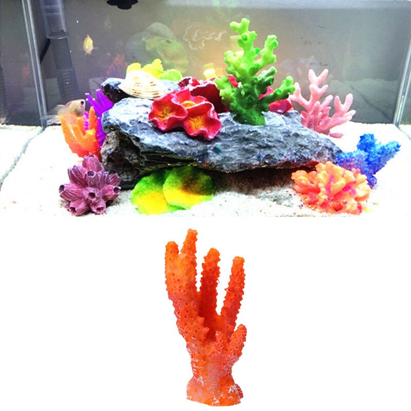 Artificial Resin Coral Plant Aquarium Fish Tank Decorations Underwater Ornament -Y102