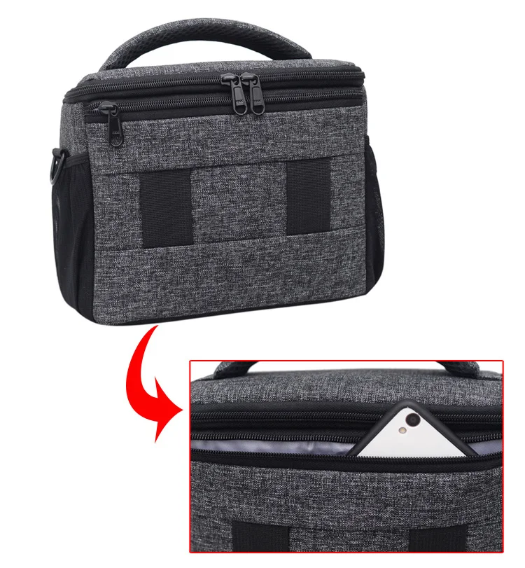 Camera Bag Purse Small Messenger Shoulder Bag for Mirrorless DSLR Camera Waterproof Canvas Compact Photography Case