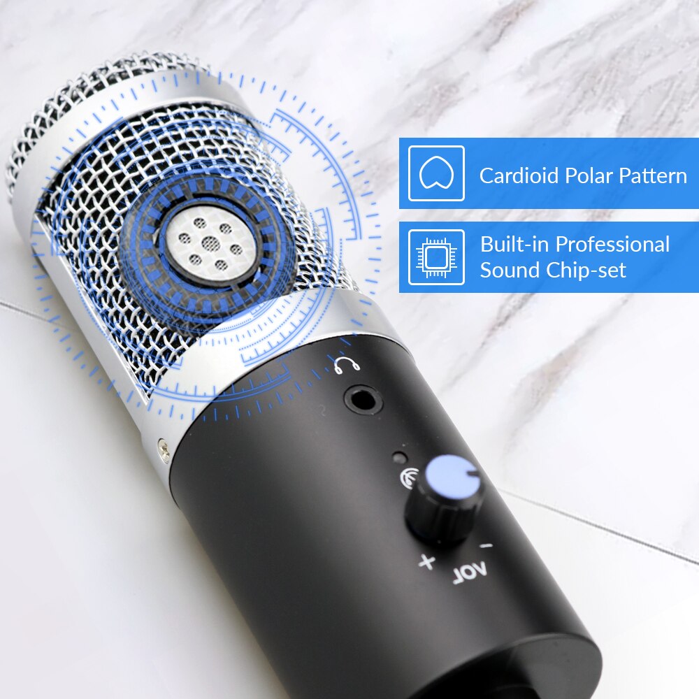 bm 800 Condenser Microphone 3.5mm Headphones jack USB bm800 Microphone for Computer Karaoke Studio Recording mic With Stand