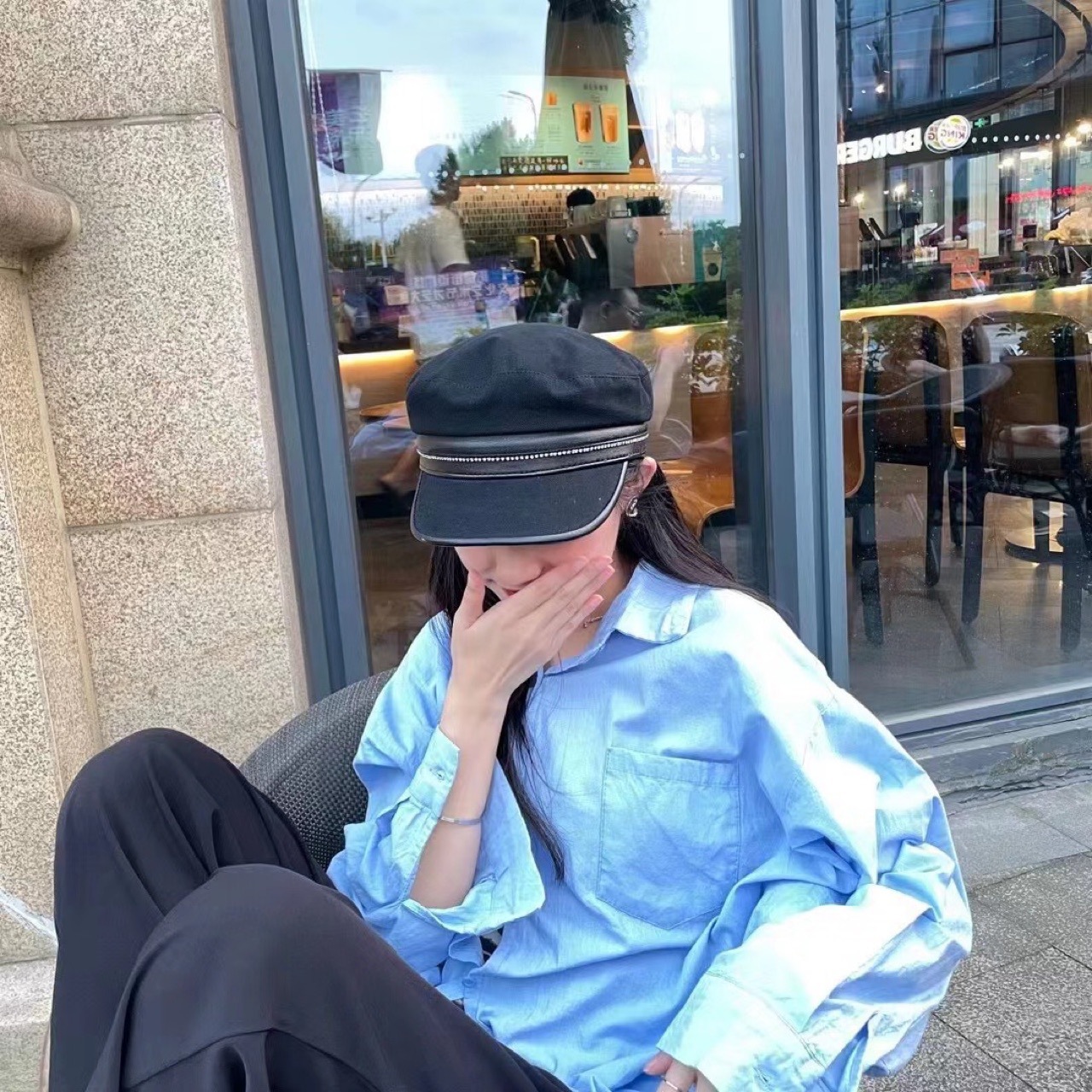 Korean Style Cotton Octagonal Cap Vintage Beret Hats For Women Autumn Newsboy Caps French Artist Hat Simple Beret para la Mujer