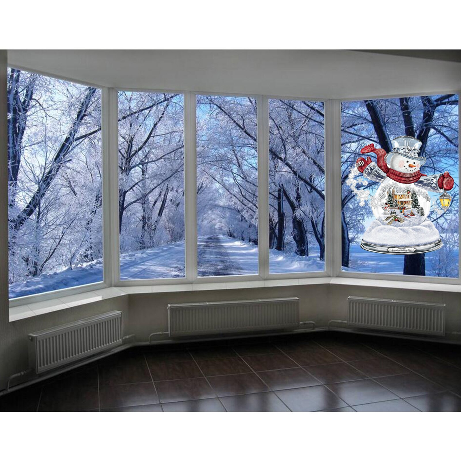 9 Styles Christmas Xmas Window Stickers Wall Home Church Class Shop Decor: style 5