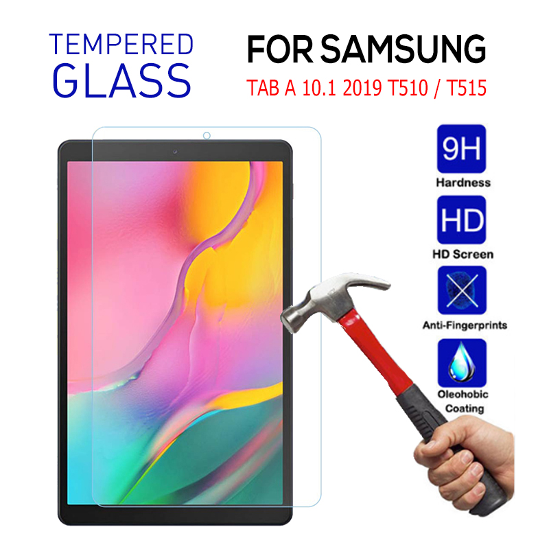 Para Samsung Tab A 10,1 Funda niños SM-T510 T515 A prueba de golpes EVA Funda para Samsung Galaxy Tab A 10,1 soporte con asa Funda: Tempered Glass