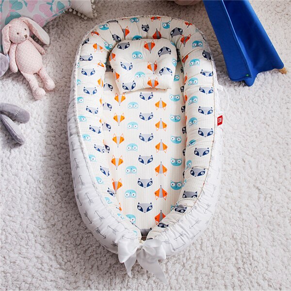 Newborn Travel Bed for Outdoor Bed Portable Baby Nest Bed with Pillow CushionInfant Crib Nest: C1