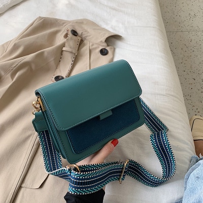 Women Shoulder Bag PU Leather Female Brand Totes Female Khaki Crossbody Bag For Women Handbag: blue