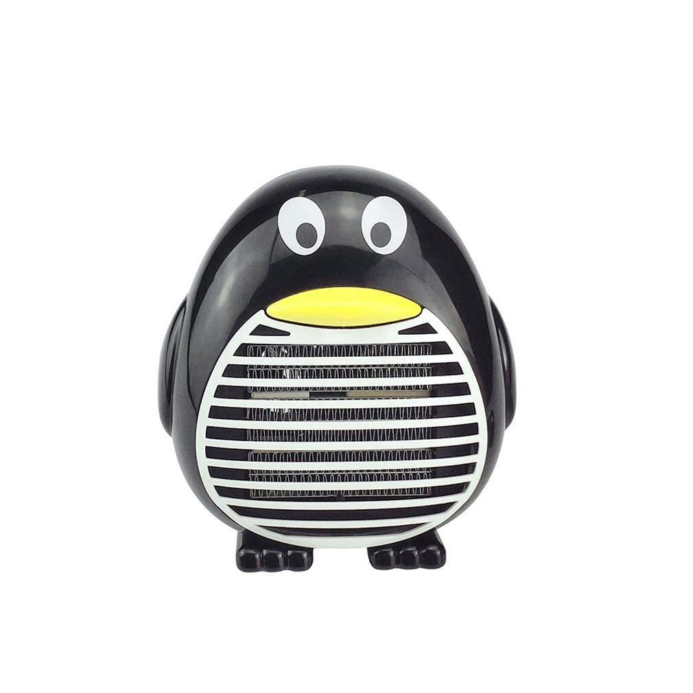 Elektrische Pinguin Heizungen Mini Schreibtisch Heizlüfter Mit PTC Keramik Heizung Element Schutz Heizung Für Büro Wohnzimmer: Schwarz / uns
