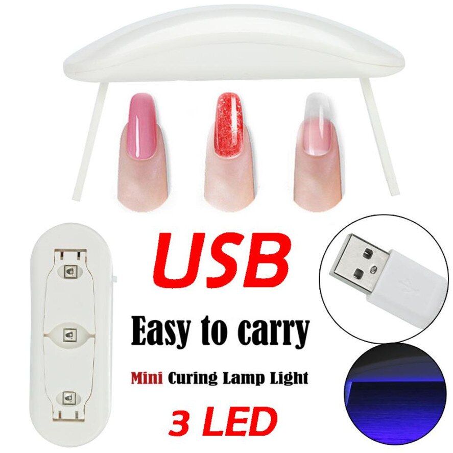 Mini USB Nail Lamp 1 st USB Mini UV Nail Gel Curing Lamp Gel Polish Droger Nagels Art Machine nagels 30
