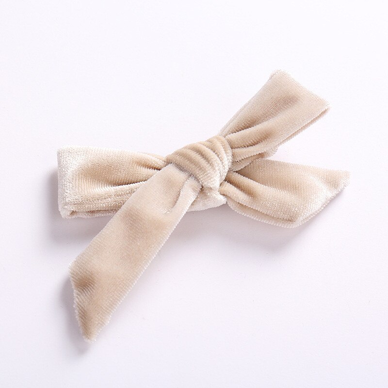 Haaraccessoires Kids Fluwelen Haarelastiekjes Voor Meisjes Solid Knoop Haarspeldjes Baby Mini Haarspelden Handgemaakte Haarspeldjes Hoofddeksels: 6