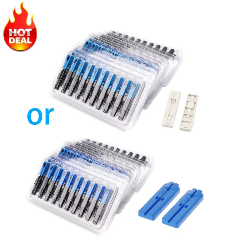 100PCS SC Optic Fiber Quick Cold FTTH SC Single Mode UPC Fast Connector