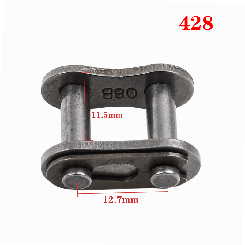 1 Uds. Eslabón de cadena primario/dorado 530/520/420/428/T8F/25H hebilla de bloqueo de cadena para 49CC Mini Moto Dirt Bike motocicleta ATV Scooter: Rojo