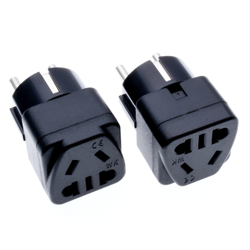 1 Uds enchufe de viaje de la UE 2 en 1 UE europeo a chino Universal AU 2 Pin Universal viaje convertidor de enchufe adaptador enchufe pequeño enchufe