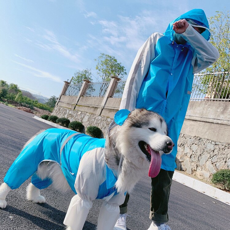 Pet Dog Raincoat Waterproof Jacket For Small Medium Large Dogs Rain Coat Pet Clothes Puppy Doberman Schnauzer Pug TLC20