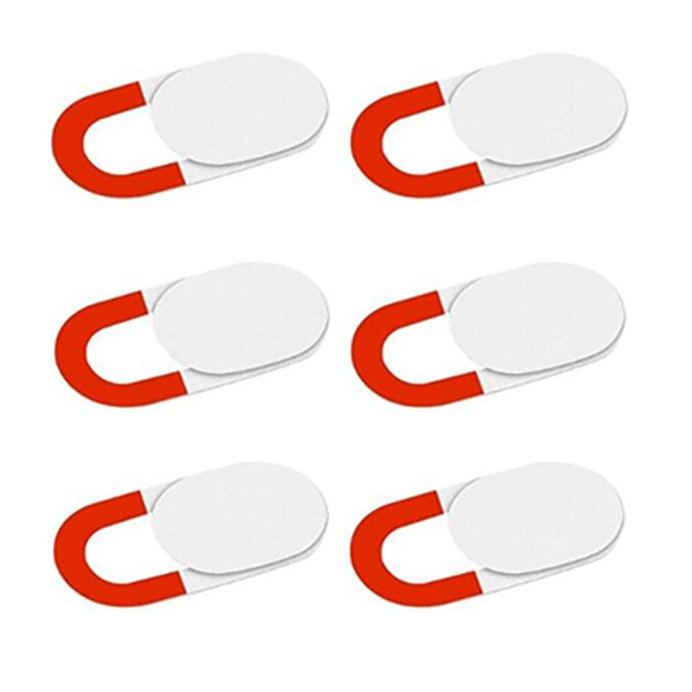 Seynli Webcam Sticker Camera Privacy Beschermende Cover Slider Mobiele Len Occlusie Slider Laptop Webcam Cover Telefoon Antispy Cover: 6pcs red white