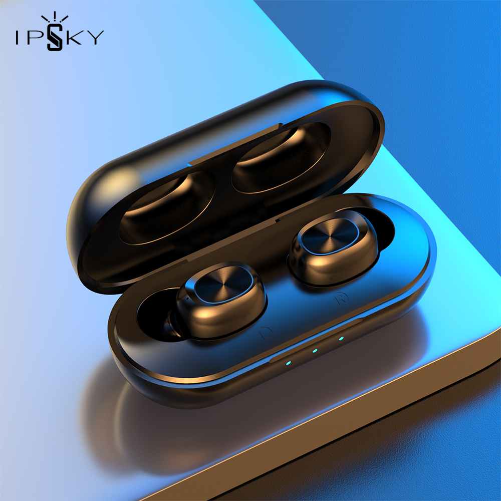 Écouteurs sans fil IPSKY Bluetooth 5.0 Fitness Sport TWS écouteurs LED Android écouteurs pour iPhone Huawei Xiaomi HiFi stéréo MP3
