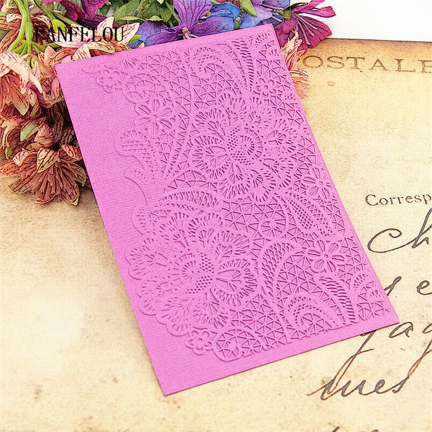 PANFELOU 10.5x14.8cm flower falls Embossing folders Plastic For Scrapbooking DIY Template Fondant Cake Photo Album Card Making