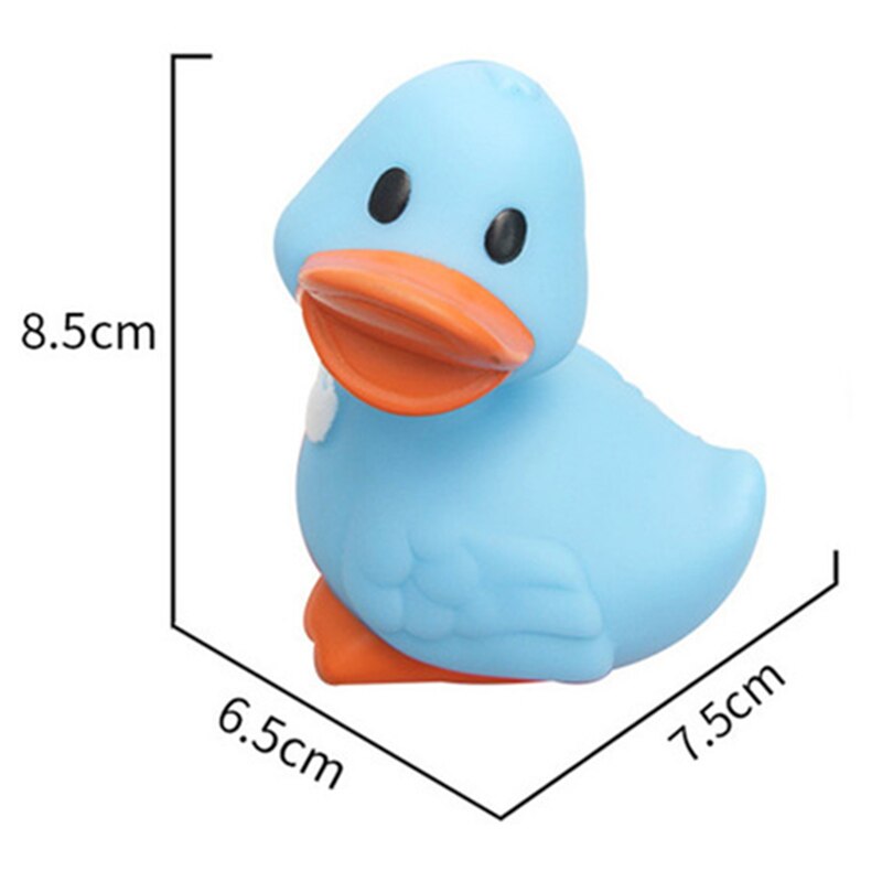 ESALINK Rubber Duck Style Girl With Pearl Earrings Baby Bath Toys Duck Children Toy Duck Baby Toys Bath Toys For Kids: YN050-1pcs