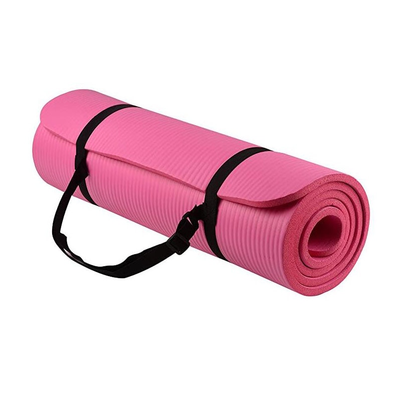 Yogamåtte multi-purpose 183*61*1.5 ultra-tykke high-density anti-rive sportsmåtter træningsmåtter med rem til fitness træning