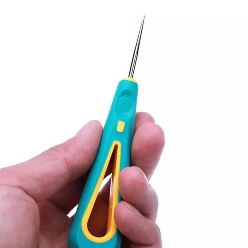 Punzón de costura de Cuero para reparación de zapatos, cosido a mano, agujas de hilo, tela artesanal de Cuero, hecho a mano, accesorios