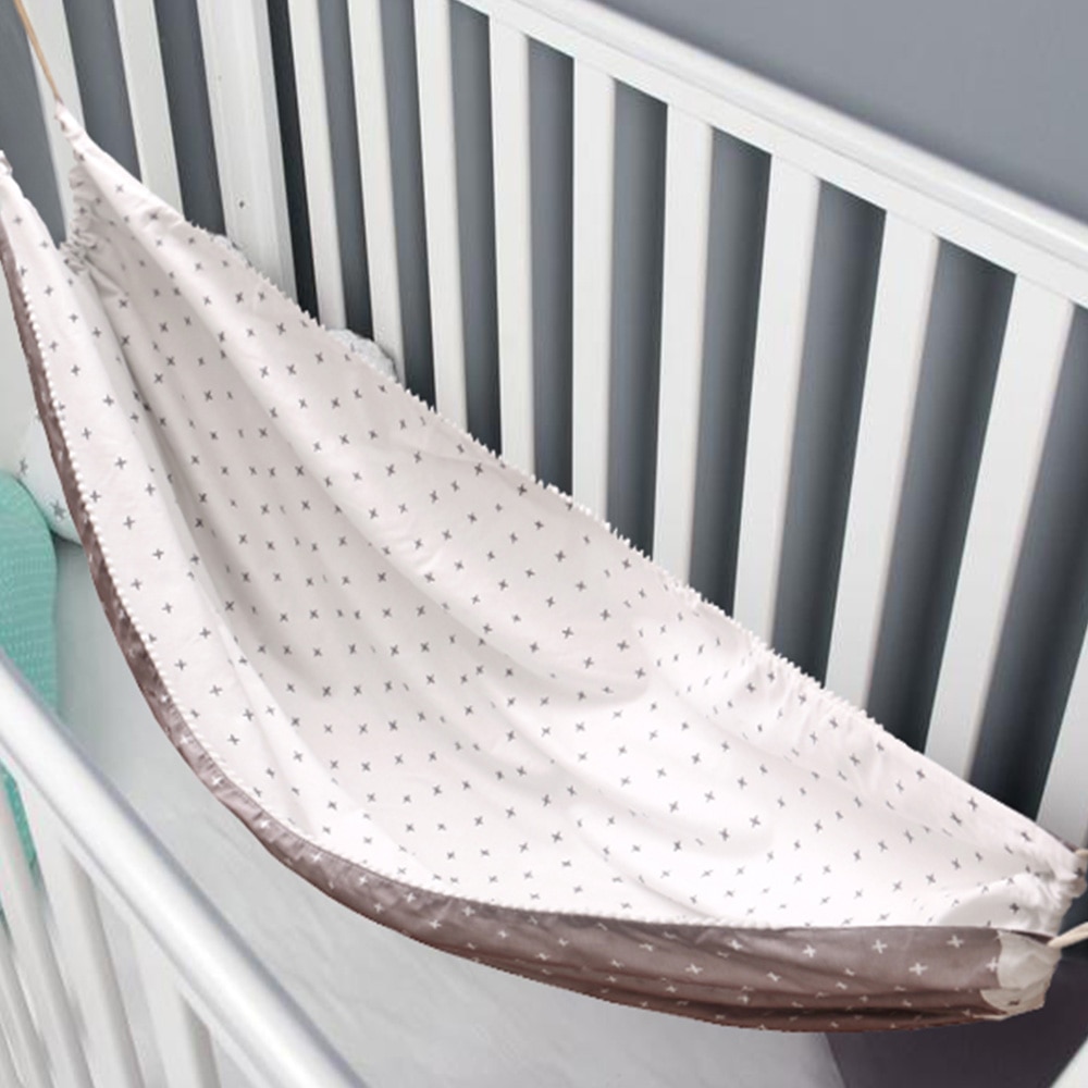 Baby Cotton Hammock Swing for Crib Cot Removable Baby Rocking Chair Sleeping Bed Indoor Outdoor Adjustable Hanging Basket