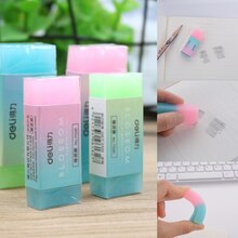 Gomas de borrar de goma para la escuela para niños, borradores de lápices de colores, cubo Flexible, suave y duradero, goma de borrar translúcida, material de papelería para la escuela y la Oficina