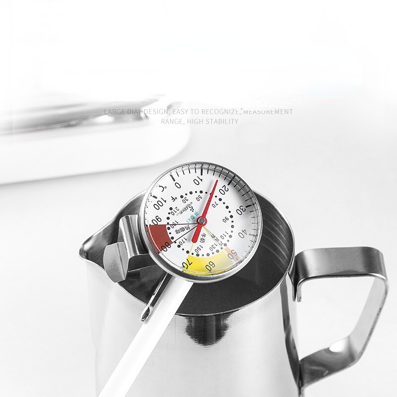 Cafetière avec thermomètre, compteur de Bar, thermomètre à mousse de lait, thermomètre mécanique de température de l&#39;eau avec sonde