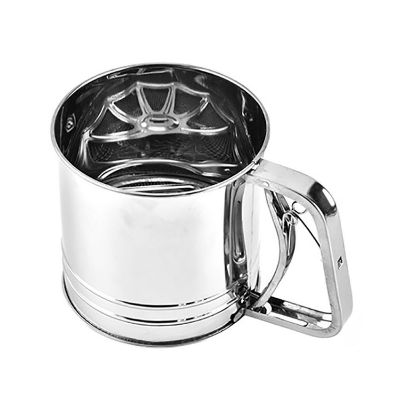 Stainless Steel Fine Mesh Flour Sifter Colander Baking Icing Sugar Shaker Pastry Tools Strainers Fine Sieve Hand Held Strainer