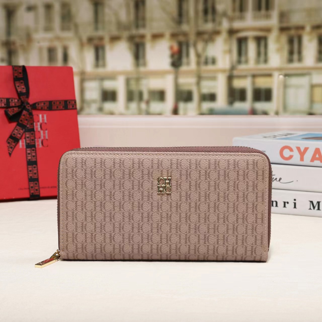CH Premium Folding Printed Monogrammed Luxury Women's Handbags Square Wallet Classic Vintage