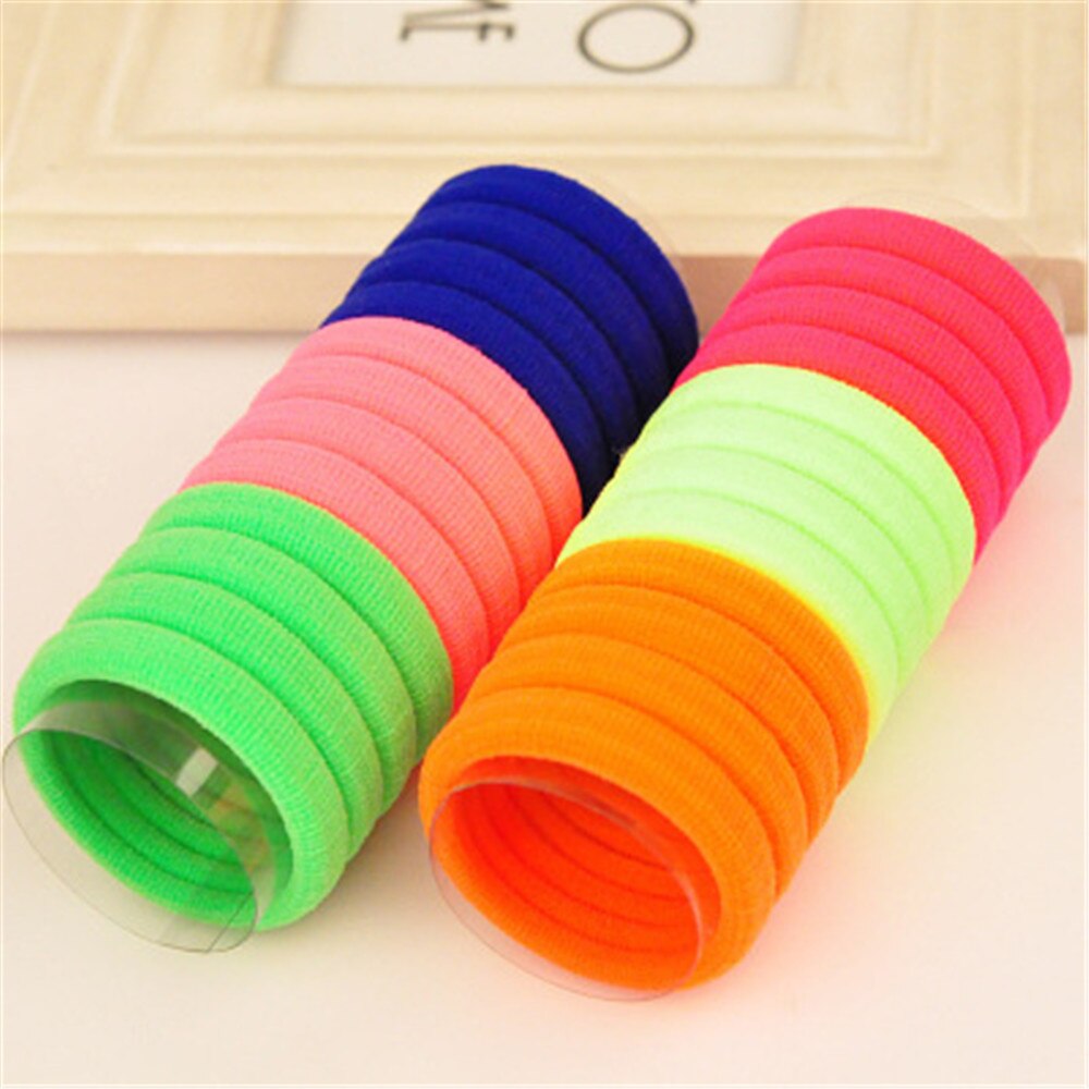 Lote de 24 unidades de coleteros de 4cm para niña, coleteros de colores del Arcoíris para niña, gomas de pelo elásticas, anillos de cuerda para niña, accesorios para el cabello: 6