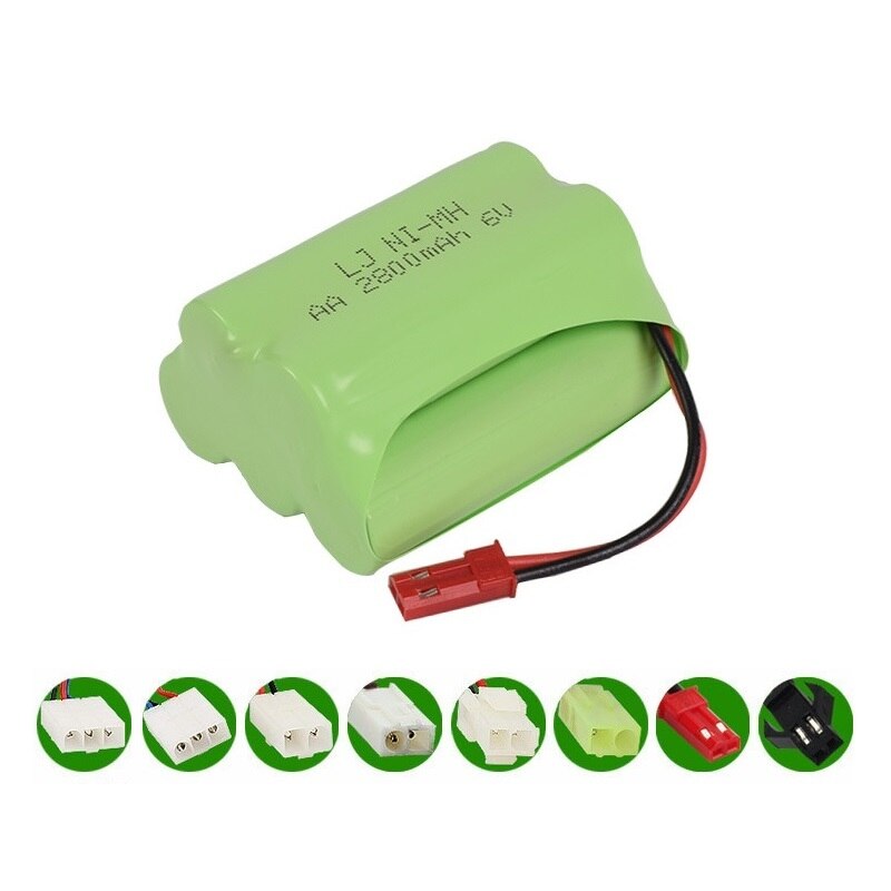 (T modell) 6v 2800mah NIMH Batterie 6v Ni-Mh akku für RC spielzeug Auto Boot PISTOLE TANK Lkw Züge RC spielzeug modell Batterie 2 stücke