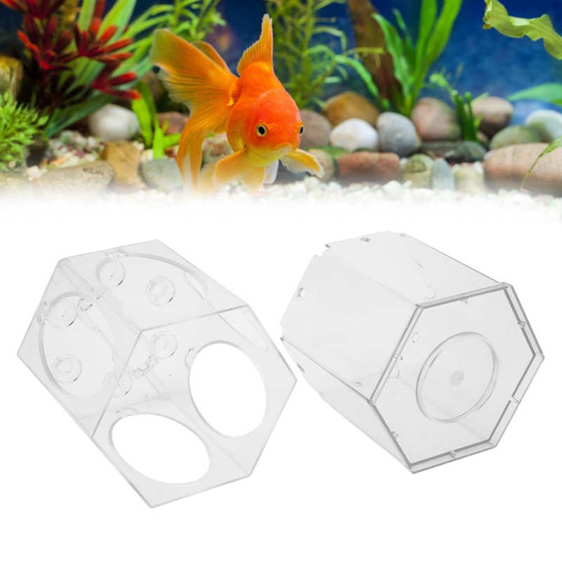 Aquarium Fish Tank a Multi‑view and All‑round Appreciation Hexagonal Fish Tank for Fish Tank for Aquarium