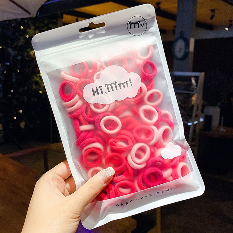 50 pz/set fasce per capelli elastici per bambini colore della caramella corde per capelli per bambini dolce principessa neonata bambini bambini elastico titolare coda di cavallo: style4