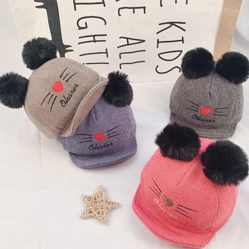 Baby kepsar barn hatt bebis flicka pojke tecknade brev broderi mönster visir baseball keps hip hop kepsar
