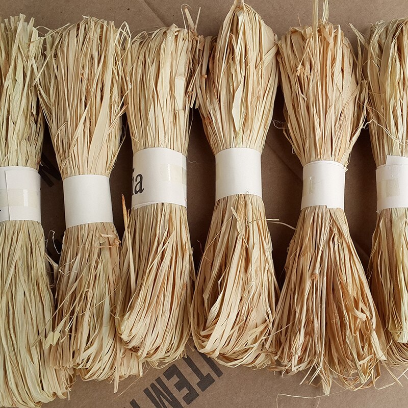 Cuerda de rafia Natural para decoración de fiestas, 1 Juego de cuerda de rafia Natural para manualidades, de invitación de boda