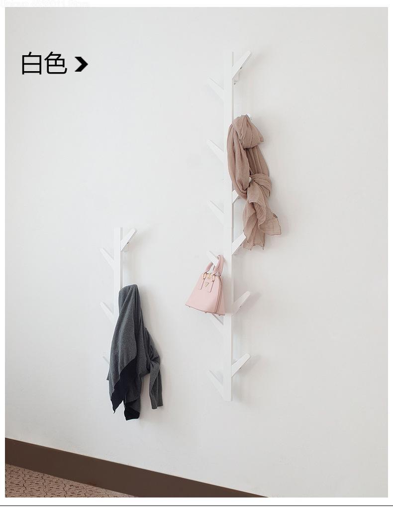 Nordic bamboo wall coat rack tree bedroom hanger living room wall hanger