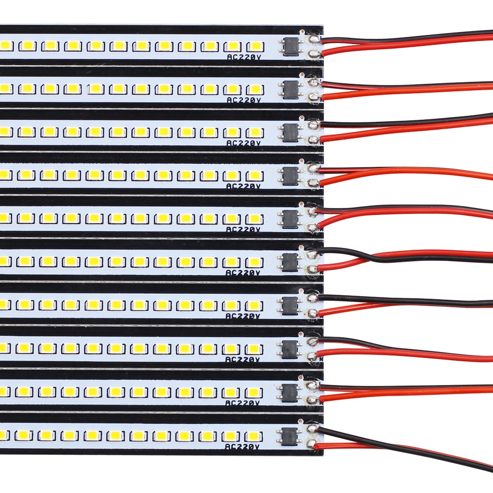 Led Bar Light Ac 220V Ledstrip Profiel 50Cm 72Leds 2835 Led Stijve Strip Led Tl Buizen Onder Cabine