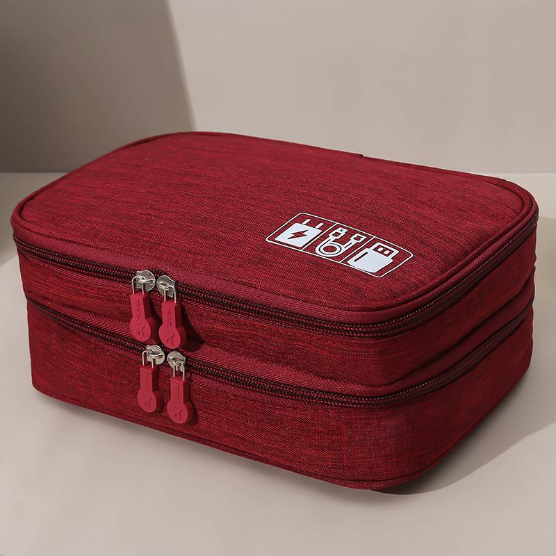 Bolsas de viaje de almacenamiento, organizador de accesorios electrónicos, cubos de embalaje digitales, auriculares portátiles, bolsa de cámara, novedad: Red