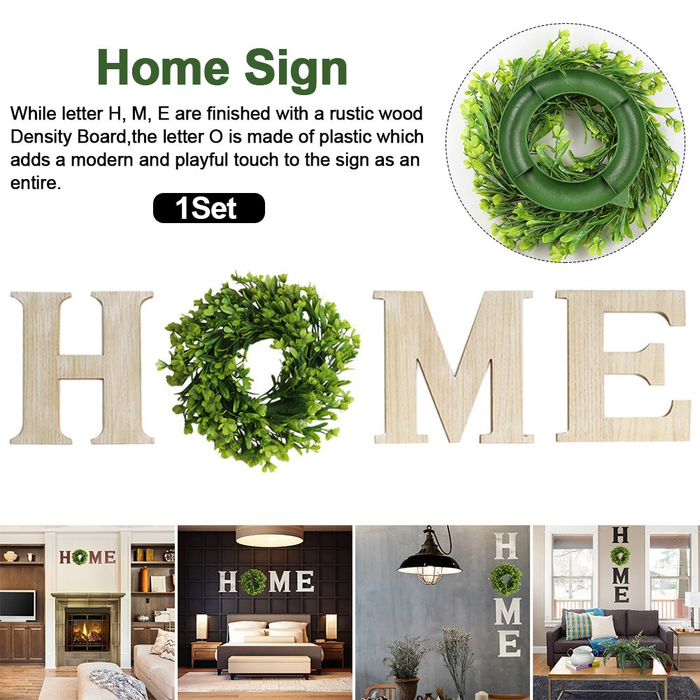 Word Decor Housewarming Bedroom Wall Mounted Rustic Wood Home Sign Living Room Party Mantel Birthday Cutout Letters Craft