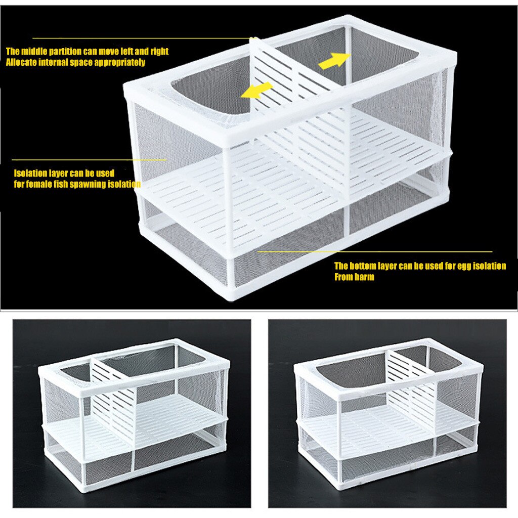 Aquarium Fish Breeding Breeder Box Baby Fish Hatchery Isolation Net Fish Tank Incubator Box Hanging Aquarium Accessory Supplies