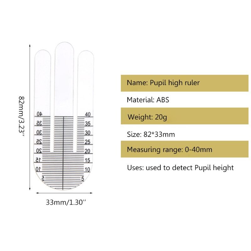 1 Pair Optical PH Ruler Pupil Height Meter Optometry PH Test Eye Ophthalmic Tool