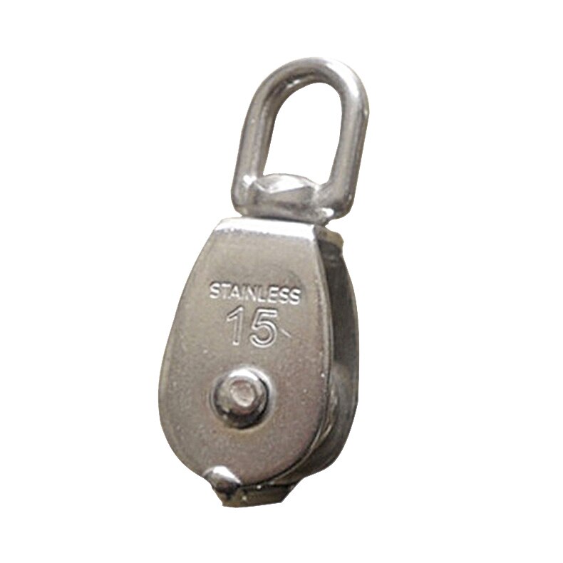 Stainless Steel 304 Single Wheel Swivel Pulley Block Loading MYDING