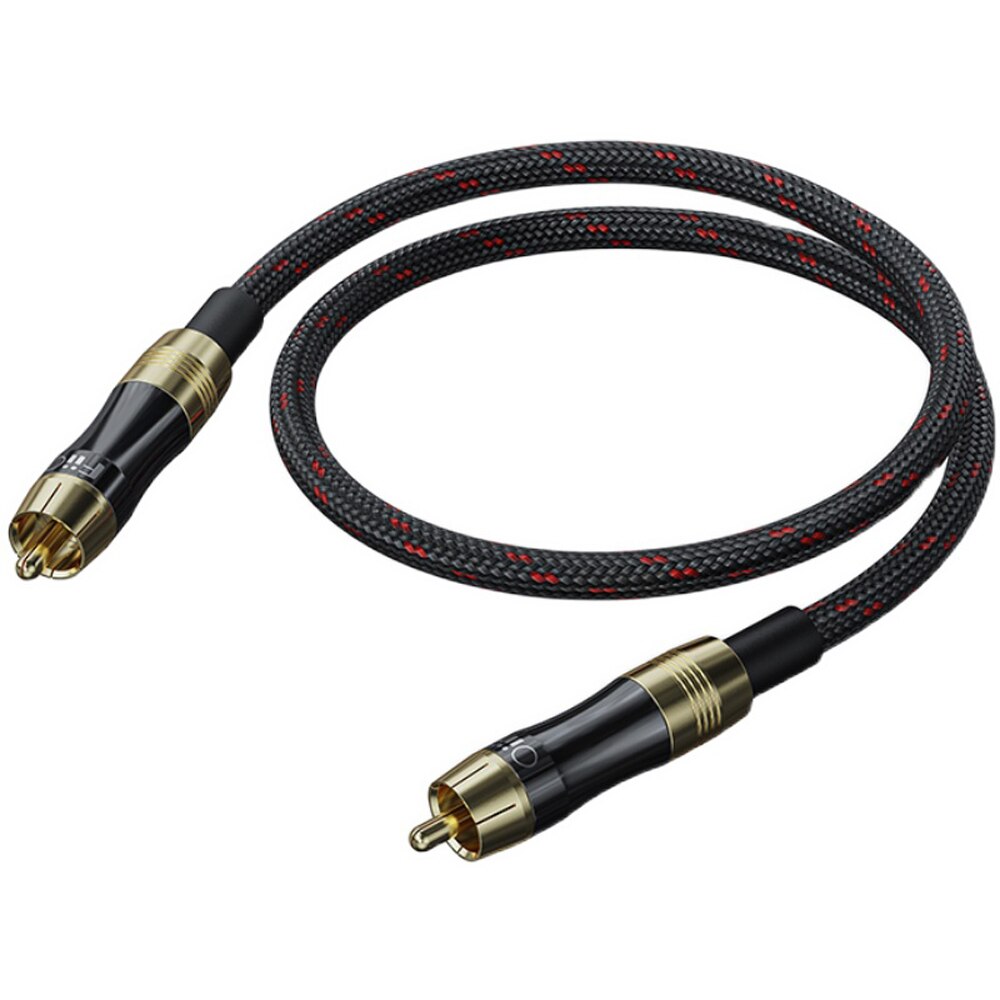 Fiio LR-RCA2 Dual RCA Gold-plated Digital Audio Adapter Cable RCA Plug for Amplifier Player PC TV DVDs Speakers BTA30(50cm)