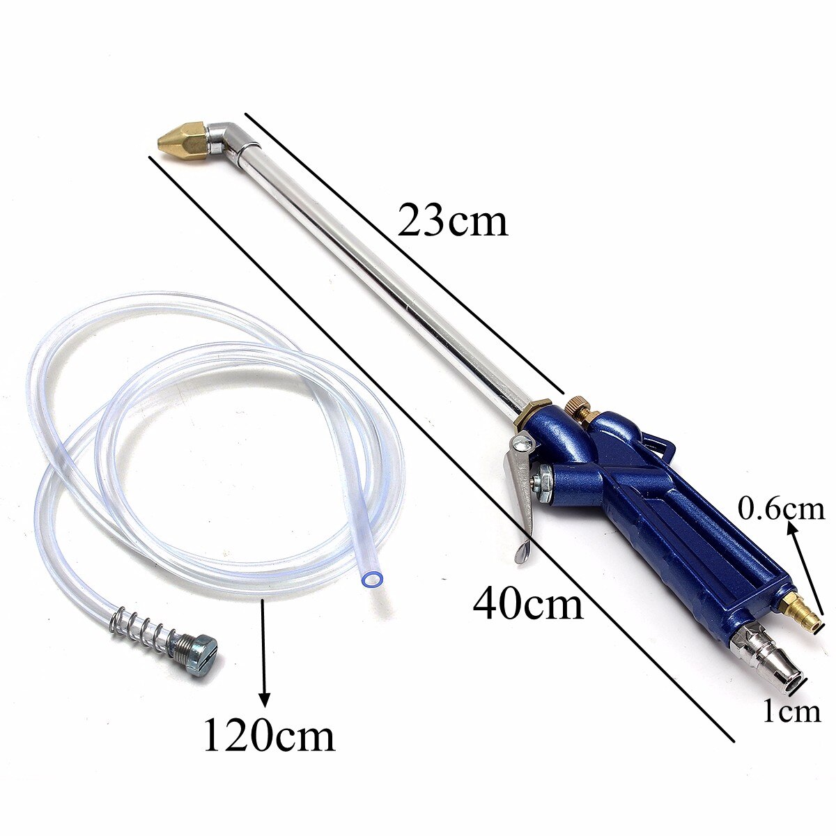 400mm Engine Oil Cleaning Tool Auto Automatic Cleaning Sprinkler Pneumatic Tool 100cm Hose Mechanical Parts Alloy Engine C