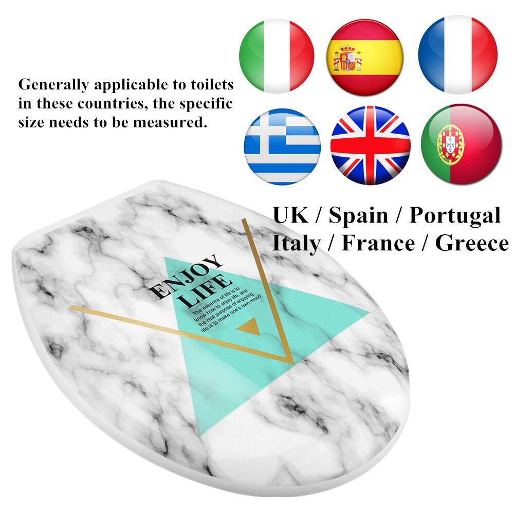 Marmor rose fjær toalett dekke åpen front plast bidet toalett sete dekorasjon tilbehør til bad wc setetrekk