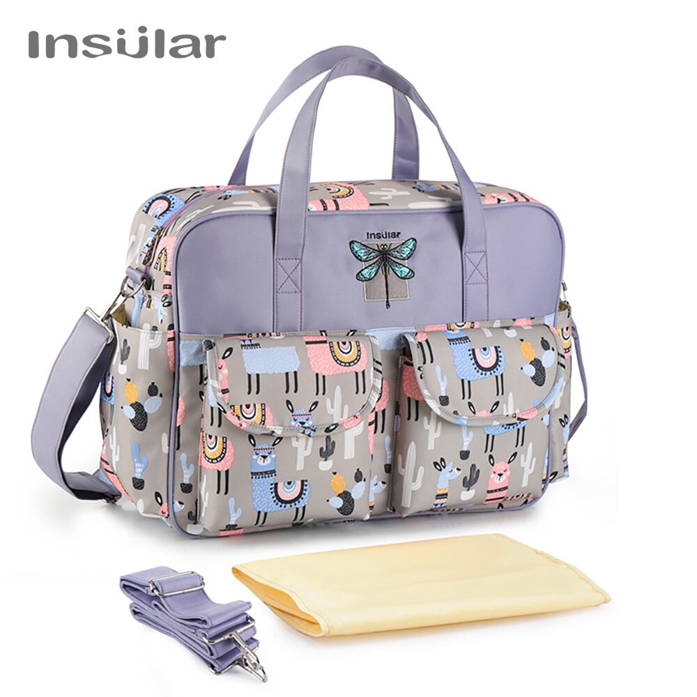Insular Luier Wandelwagen Zak Mummie Moederschap Luiertas Damesmode Tas Waterdichte Crossbody Zakken Voor Babyverzorging: 7