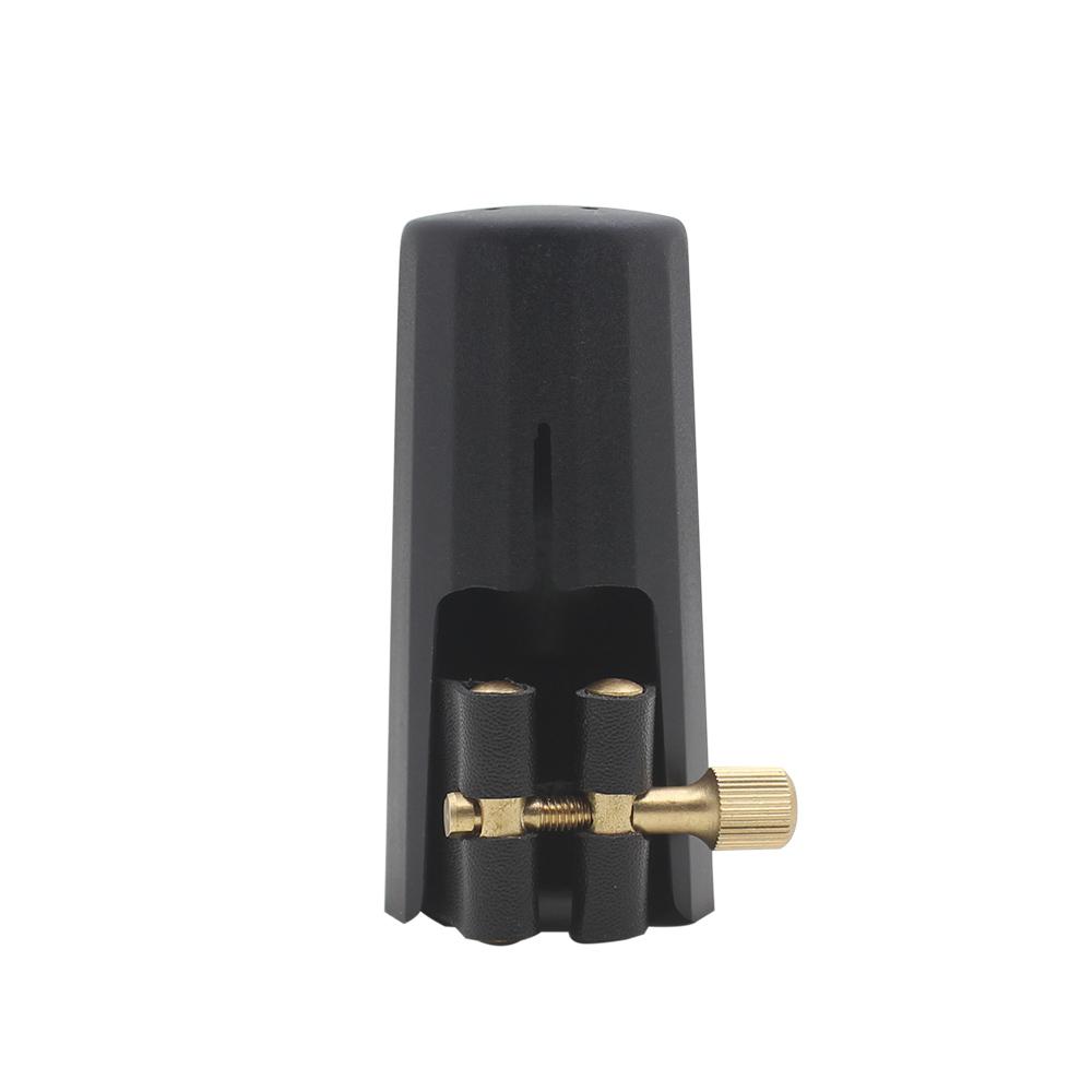 Alto Eb Sax Saxophone Clarinet Bakelite Mouthpiece Leather with Cap Metal Buckle Clamp\clip Woodwind Instrument Reed Patches Pad