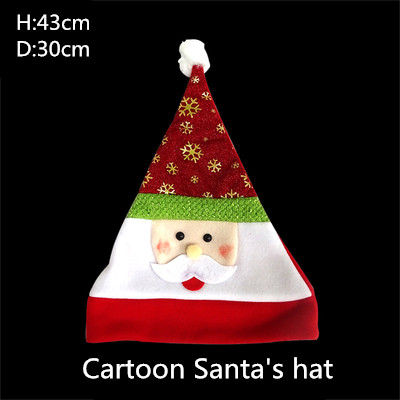 Chapeau de noël en velours pour noël | Ornement bon marché, capuches de chapeau de noël père noël, décoration de noël en velours: 6